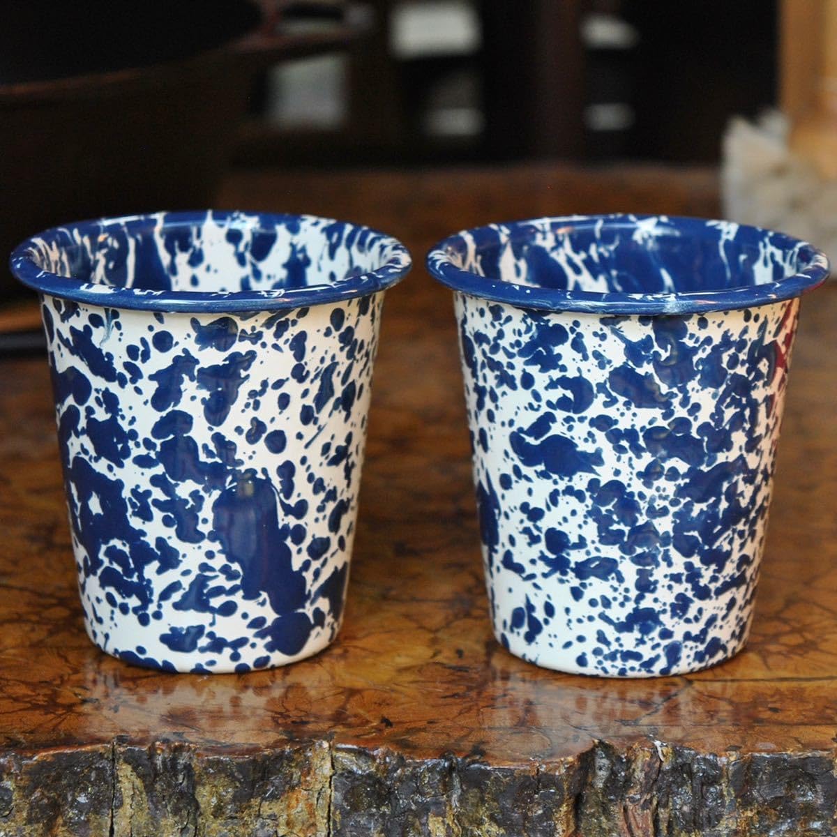 クロウキャニオンホーム琺瑯食器ショートタンブラー☆スプラッター クロウキャニオンホーム琺瑯食器ショートタンブラー☆スプラッター